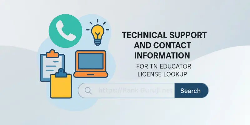 Technical Support And Contact Information For TN Educator License Lookup